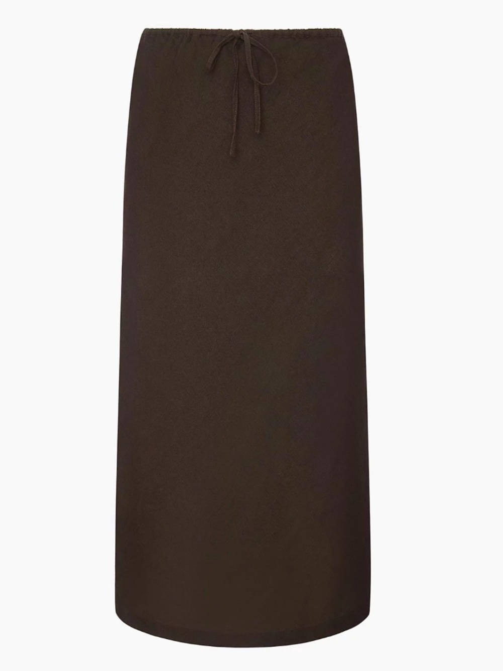 NWT Onia Linen Midi Skirt - S - Espresso